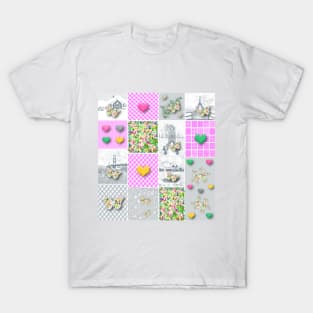 Butterfly Lovers Patchwork Patter T-Shirt